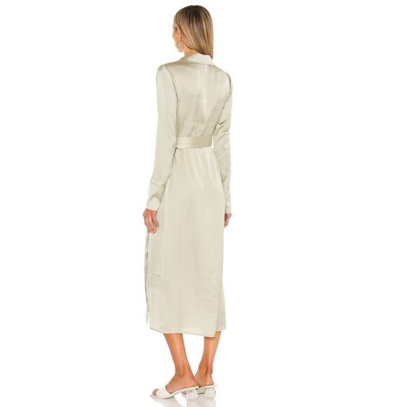 Song of Style Maggie Wrap Dress in Pale Olive NWOT Size Small - Picture 3 of 3